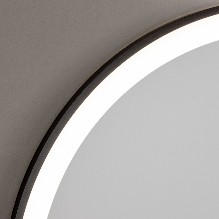 Brilagi - Lustro łazienkowe ASTI LED/19W/230V, śr. 60 cm, czarne, IP44, CRI 90, ściemnialne + CCT