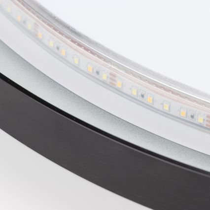 Brilagi - Lustro łazienkowe ASTI LED/19W/230V, śr. 60 cm, czarne, IP44, CRI 90, ściemnialne + CCT