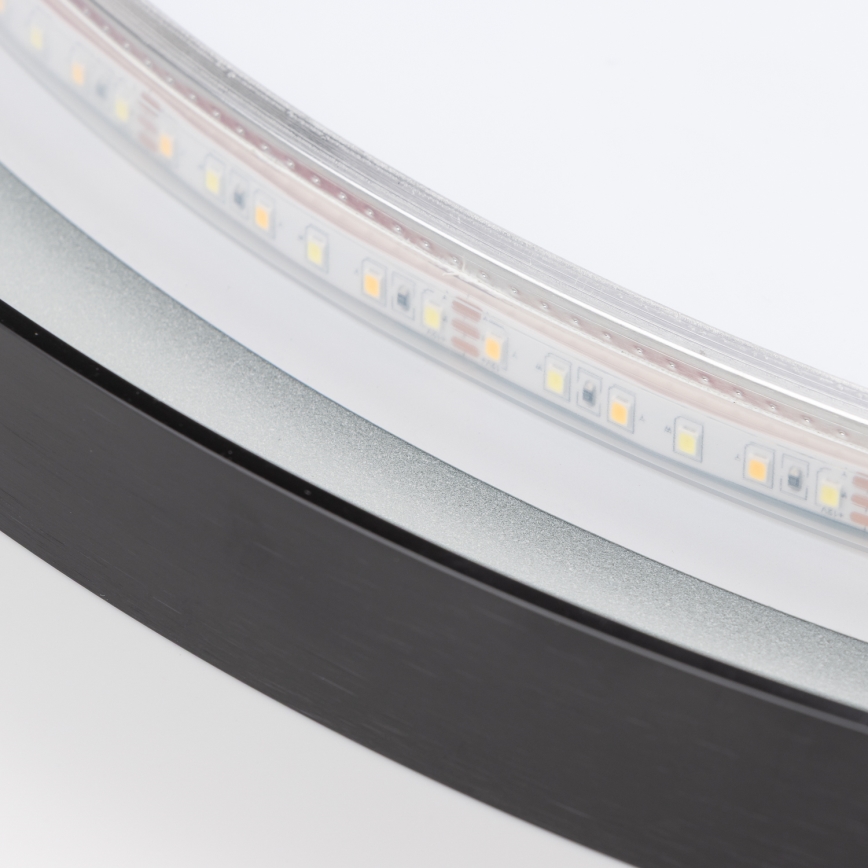 Brilagi - Lustro łazienkowe ASTI LED/19W/230V, śr. 60 cm, czarne, IP44, CRI 90, ściemnialne + CCT