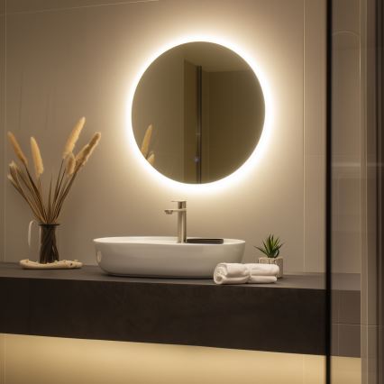 Brilagi - LED Lustro łazienkowe LUNA LED/19W/230V Ø 60 cm IP44 CRI 90 ściemnialne + CCT