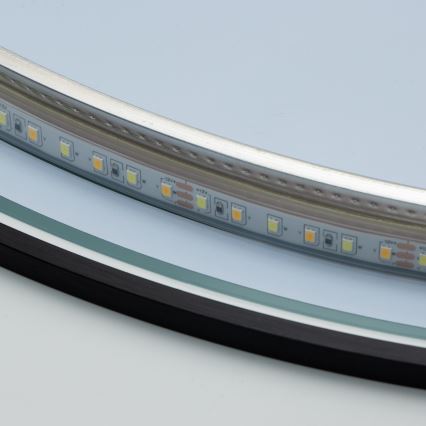 BRILAGI - LED Lustro łazienkowe VENA BLACK LED/19W/230V, średnica 60 cm, IP44, CRI 90, ściemnialne, regulacja barwy światła (CCT)