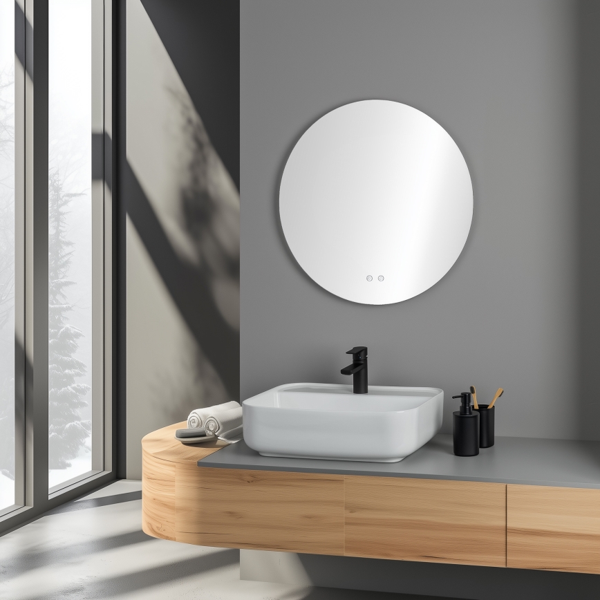 Brilagi - LED Podgrzewane lustro łazienkowe DEMI ECO LED/12W/230V śr. 60 cm IP44 CRI 90 ściemnialne + CCT