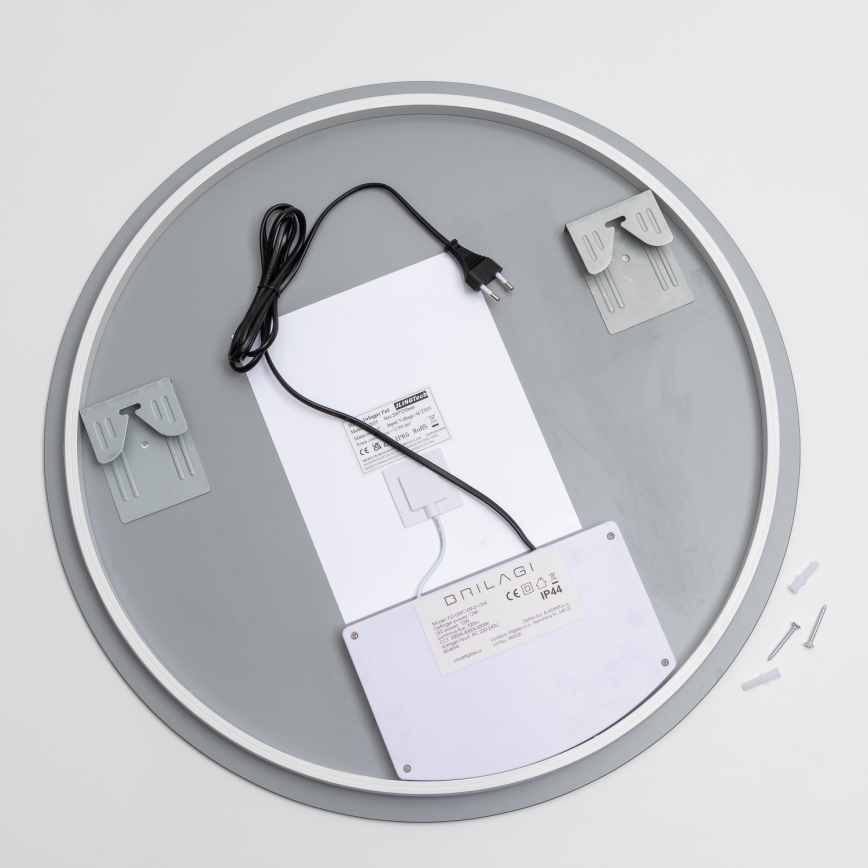 Brilagi - LED Podgrzewane lustro łazienkowe DEMI ECO LED/12W/230V śr. 60 cm IP44 CRI 90 ściemnialne + CCT