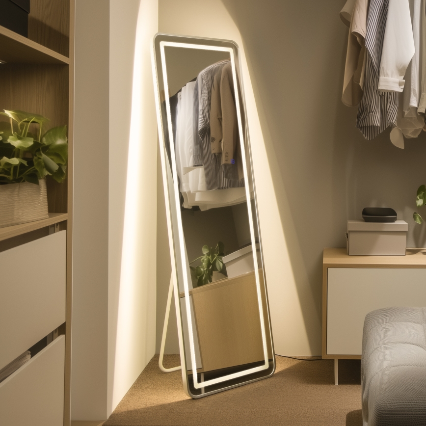 Brilagi - Lustro stojące BELLEZA LED/42W/230V 160x50 cm IP44 CRI 90 ściemnialne + CCT