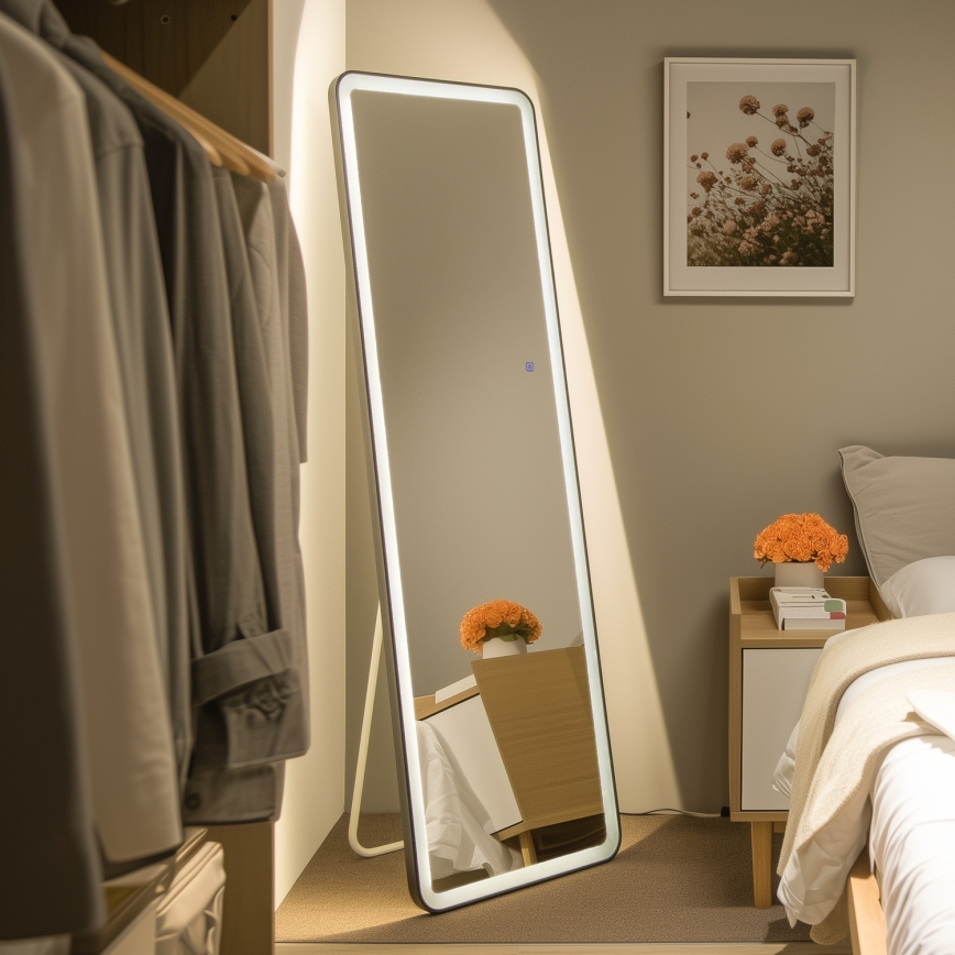 Brilagi - Lustro stojące ELEGANZA LED/42W/230V 160x50 cm IP44 CRI 90 ściemnialne + CCT