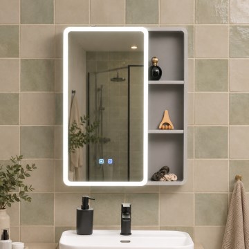 BRILAGI - Lustrzana szafka łazienkowa z podświetleniem LED AVOLA SINGLE 55x70 cm