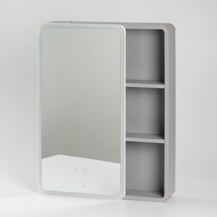 BRILAGI - Lustrzana szafka łazienkowa z podświetleniem LED AVOLA SINGLE 55x70 cm