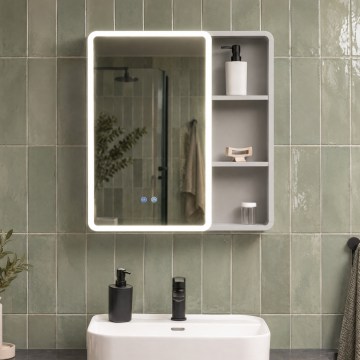 BRILAGI - Lustrzana szafka łazienkowa z podświetleniem LED NOTO SINGLE 60x65 cm