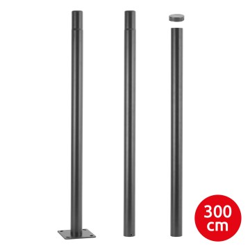 Brilagi - Metalowy pręt do słupa oświetlenia zewnętrznego URBAN 3 m, słup o średnicy 58 mm, antracyt