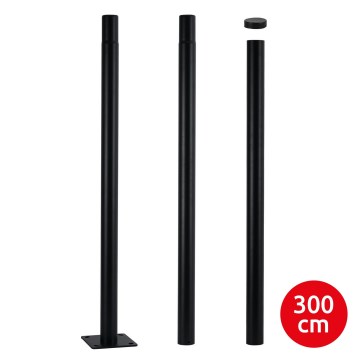 Brilagi - Metalowy pręt do słupa oświetlenia zewnętrznego URBAN 3 m, słup o średnicy 58 mm, czarny