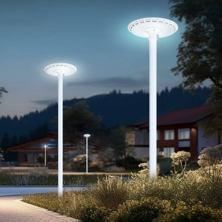 Brilagi - Metalowy słup do oświetlenia zewnętrznego URBAN 3 m drążek śr. 58 matowy biały