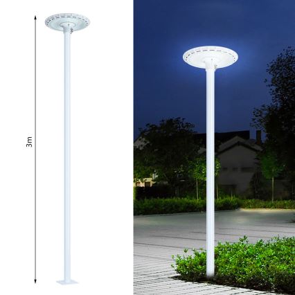 Brilagi - Metalowy pręt do słupa oświetlenia zewnętrznego URBAN 3 m, słup o pr. 58 mm, biały
