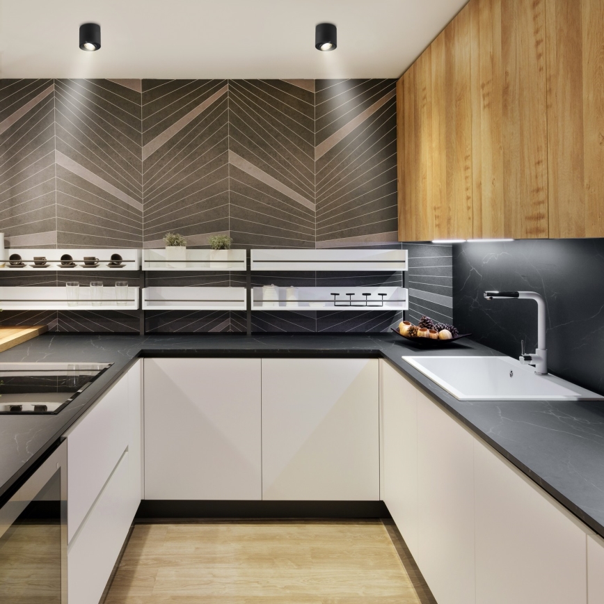 Brilagi - ściemnialna oprawa punktowa LED RGBW MIA 1xGU10/6W/230V 3000K 84x80 mm czarna + pilot zdalnego sterowania