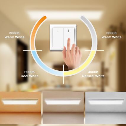 Brilagi - LED łazienkowy plafon sufitowy FRAME LED/50W/230V 120x30 cm 3000/4000/6000K IP44 biały