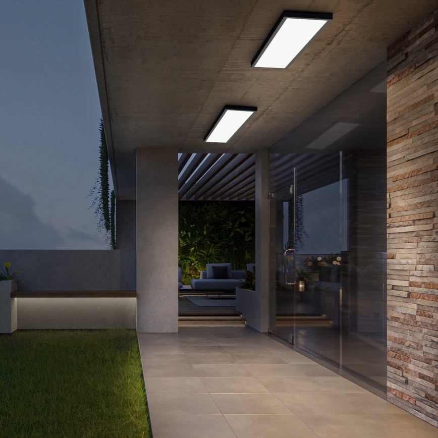 Brilagi - LED lampa sufitowa do łazienki FRAME LED/50W/230V 120x30 cm 3000/4000/6000K IP44 czarna