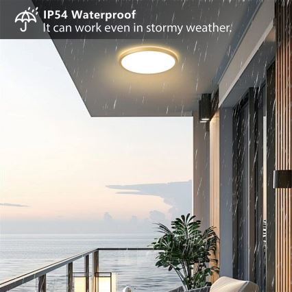 Brilagi - Lampa sufitowa łazienkowa LED ULTRA SLIM 24W 230V Ø 42 cm złota IP54