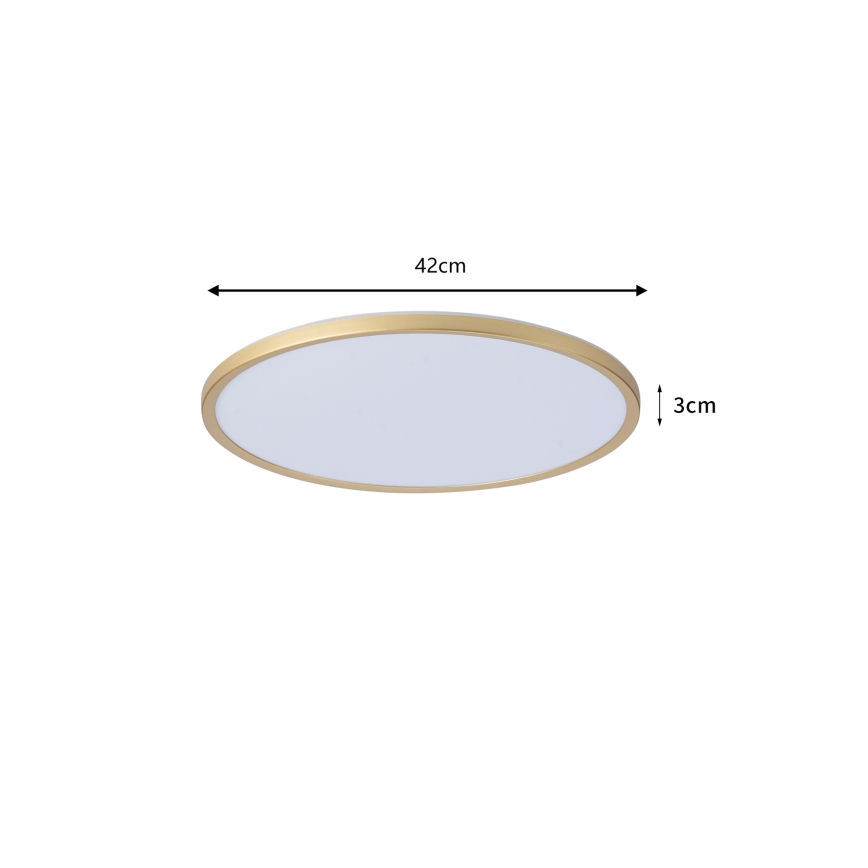 Brilagi - Lampa sufitowa łazienkowa LED ULTRA SLIM 24W 230V Ø 42 cm złota IP54