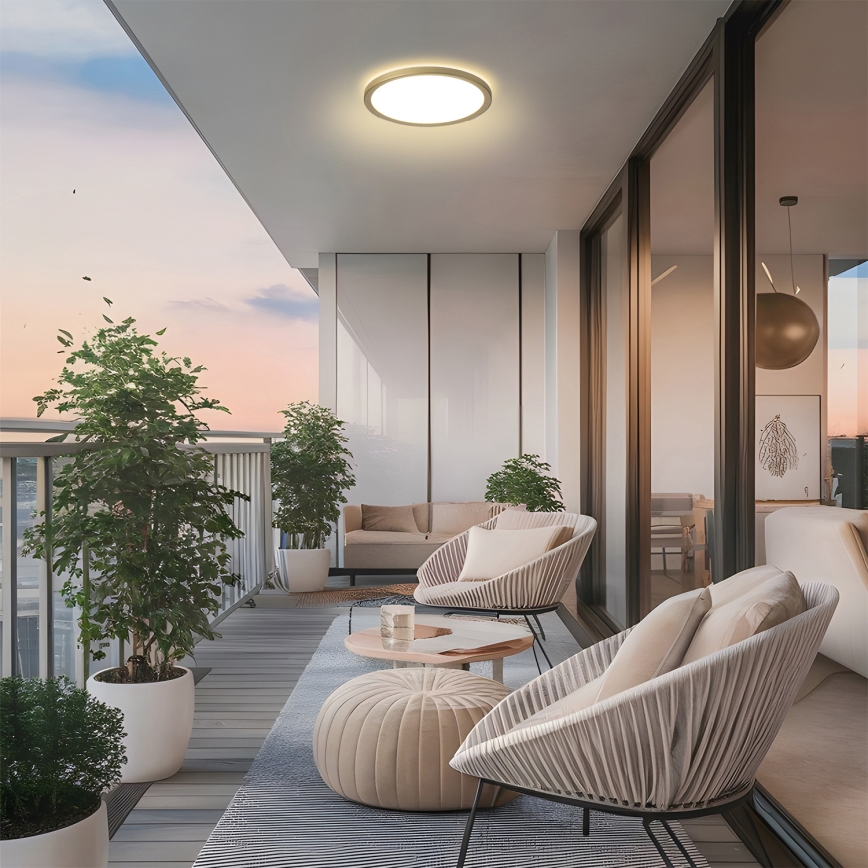 Brilagi - Plafon łazienkowy LED ULTRA SLIM LED/12W/230V Ø 22,5 cm złoty IP54