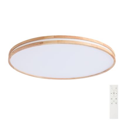 Brilagi - LED ściemnialna oprawa sufitowa MOLINA LED/128W/230V 3000-6000K dąb śr. 100 cm + pilot zdalnego sterowania