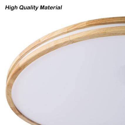 Brilagi - LED ściemnialna oprawa sufitowa MOLINA LED/128W/230V 3000-6000K dąb śr. 100 cm + pilot zdalnego sterowania