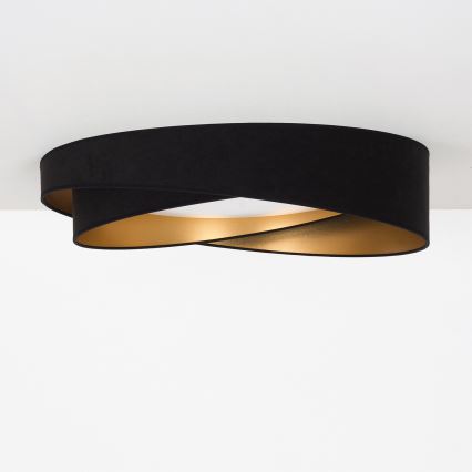 BRILAGI - ściemnialna oprawa sufitowa LED VELVET TWIST LED/36W/230V 3000-6000K średnica 65 cm Wi-Fi Tuya Beacon czarna/złota + pilot zdalnego sterowania