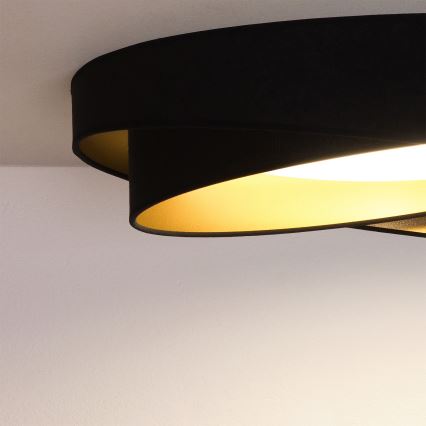 BRILAGI - ściemnialna oprawa sufitowa LED VELVET TWIST LED/36W/230V 3000-6000K średnica 65 cm Wi-Fi Tuya Beacon czarna/złota + pilot zdalnego sterowania