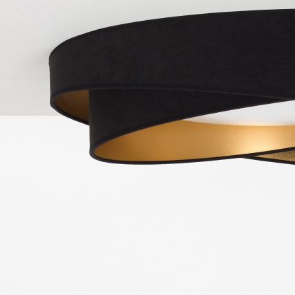BRILAGI - ściemnialna oprawa sufitowa LED VELVET TWIST LED/36W/230V 3000-6000K średnica 65 cm Wi-Fi Tuya Beacon czarna/złota + pilot zdalnego sterowania