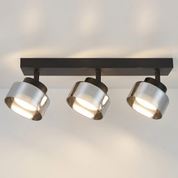 Brilagi - Oprawa punktowa AURA LUX 3xGX53/30W/230V czarna/przydymiona