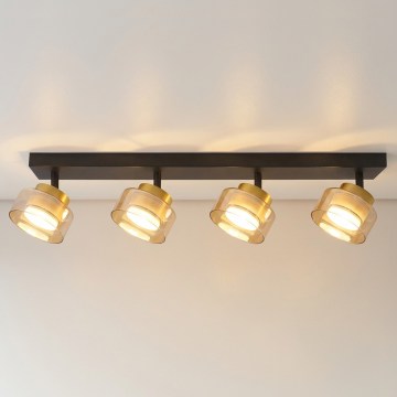 Brilagi - Oprawa punktowa AURA LUX 4xGX53/30W/230V czarna/złota