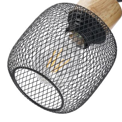 Brilagi - Oprawa punktowa BASKLITE 2xE27/15W/230V drewno kauczukowe/czarny