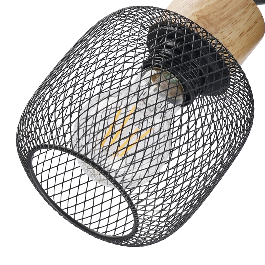 Brilagi - Oprawa punktowa BASKLITE 2xE27/15W/230V drewno kauczukowe/czarny