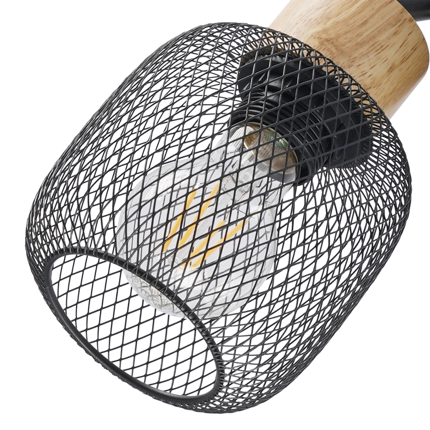 Brilagi - Oprawa punktowa BASKLITE 3xE27/15W/230V drewno/czarny