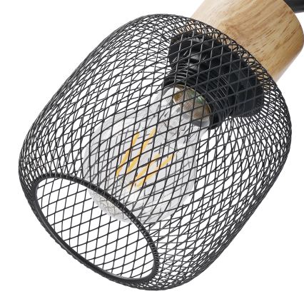 Brilagi - Oprawa punktowa BASKLITE 4xE27/15W/230V drewno/czarny
