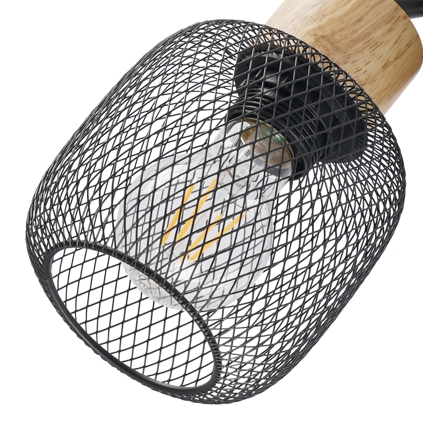 Brilagi - Oprawa punktowa BASKLITE 4xE27/15W/230V drewno/czarny