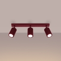 Brilagi - Oprawa punktowa CRESTO 3xGU10/10W/230V bordowa