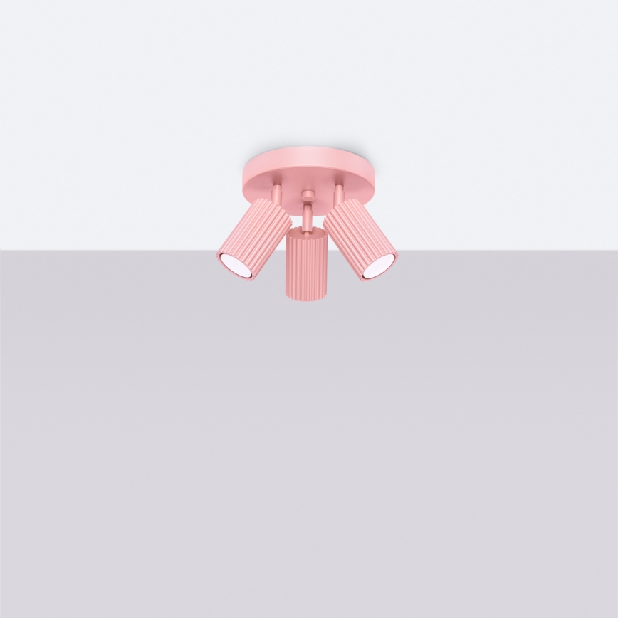 Brilagi - Oprawa punktowa CRESTO 3xGU10/10W/230V różowa