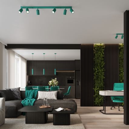 Brilagi - Oprawa punktowa CRESTO 3xGU10/10W/230V turkusowa