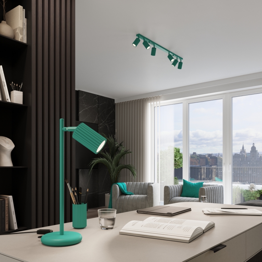 Brilagi - Oprawa punktowa CRESTO 3xGU10/10W/230V turkusowa