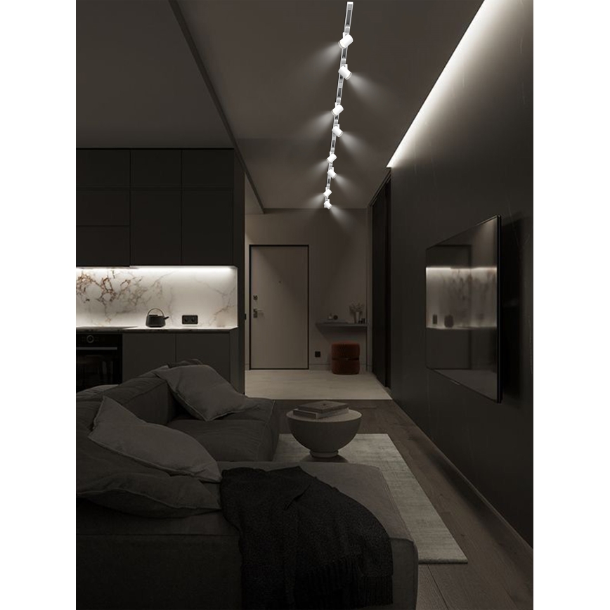 Brilagi - Oprawa punktowa do systemu szynowego HUSKY 8xGU10/10W/230V biała