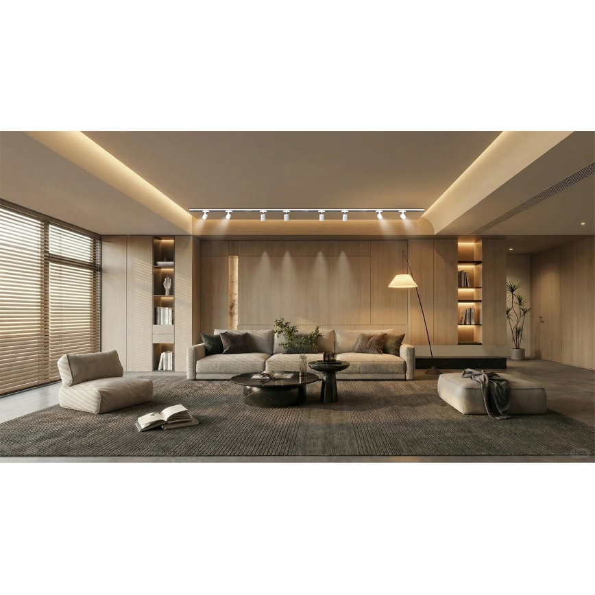 Brilagi - Oprawa punktowa do systemu szynowego HUSKY 8xGU10/10W/230V biała