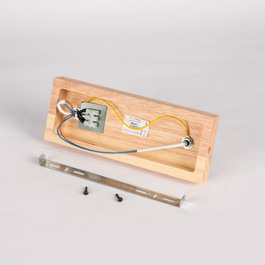 Brilagi - Oprawa punktowa HYGGE 2xE14/15W/230V drewno kauczukowe/dymione