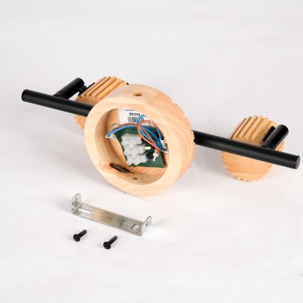 Brilagi - Oprawa punktowa HYGGE 2xE14/15W/230V drewno/przydymione