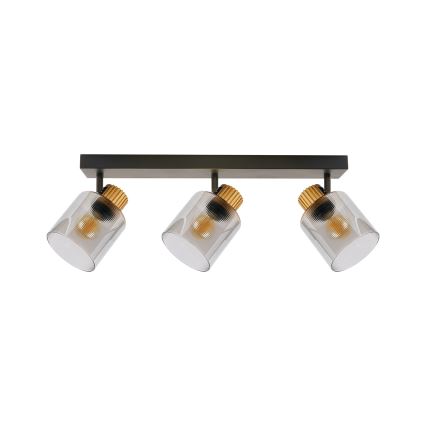Brilagi - Oprawa punktowa HYGGE 3xE14/15W/230V czarna/przydymiona
