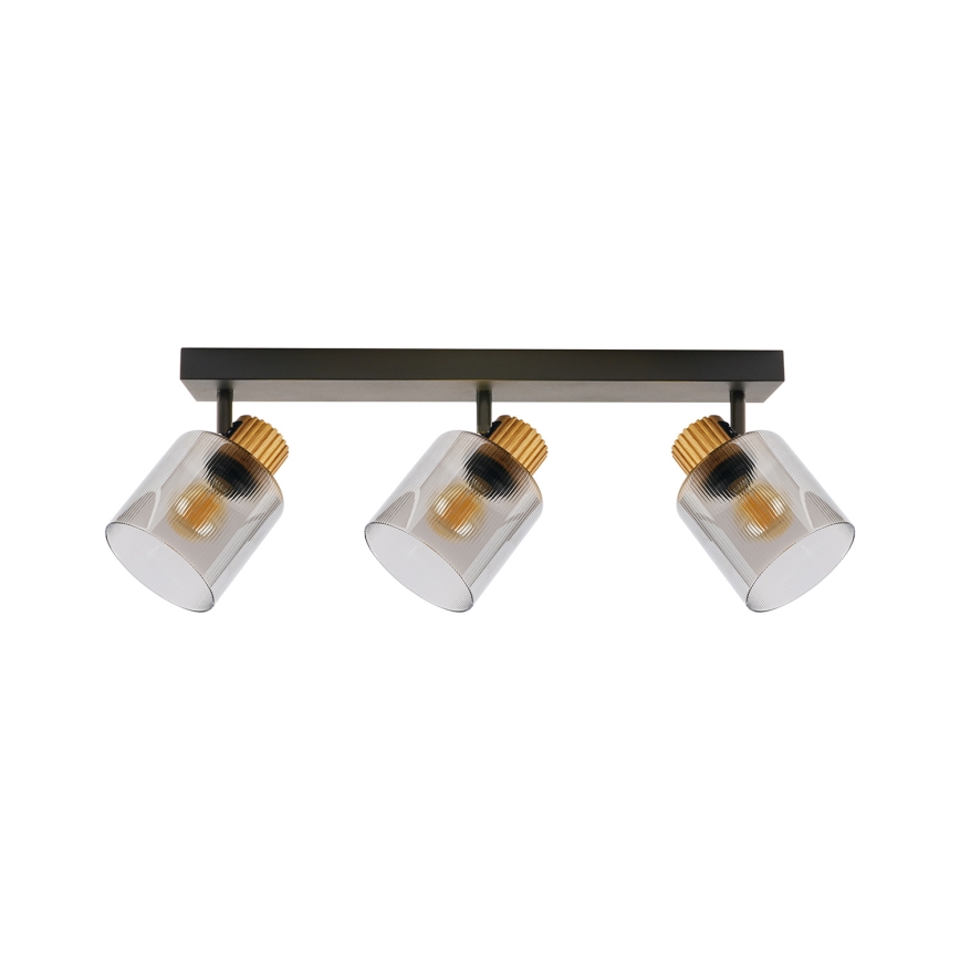 Brilagi - Oprawa punktowa HYGGE 3xE14/15W/230V czarna/przydymiona