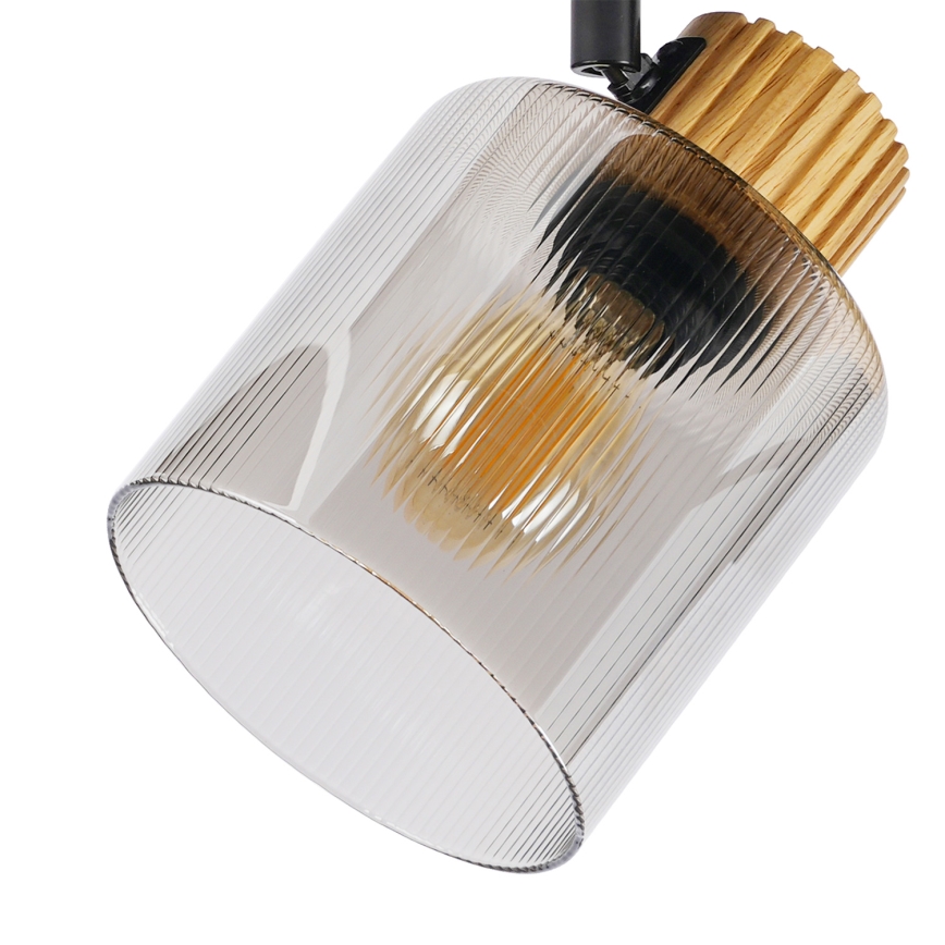 Brilagi - Oprawa punktowa HYGGE 3xE14/15W/230V czarna/przydymiona