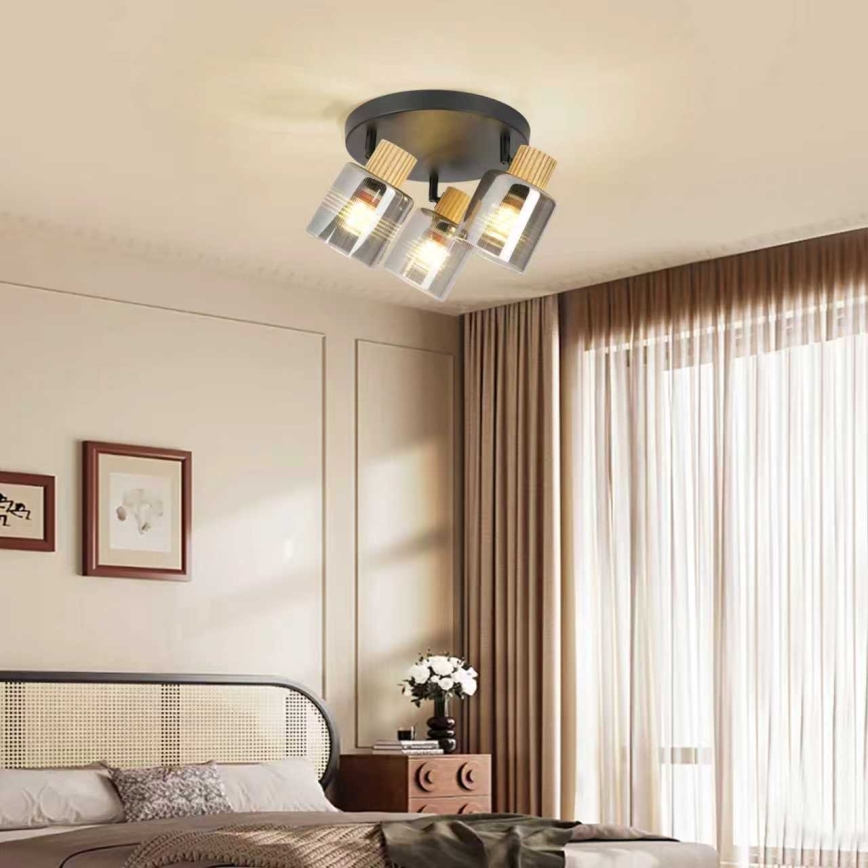 Brilagi - Oprawa punktowa HYGGE 3xE14/15W/230V czarny/dymiony