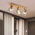BRILAGI - Oprawa punktowa HYGGE 3xE14/15W/230V drewno/dymione