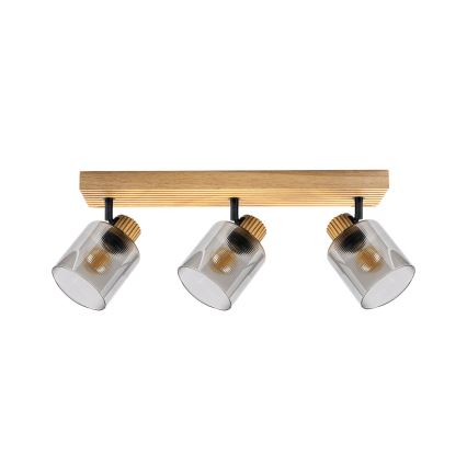 Brilagi - Oprawa punktowa HYGGE 3xE14/15W/230V drewno/dymione