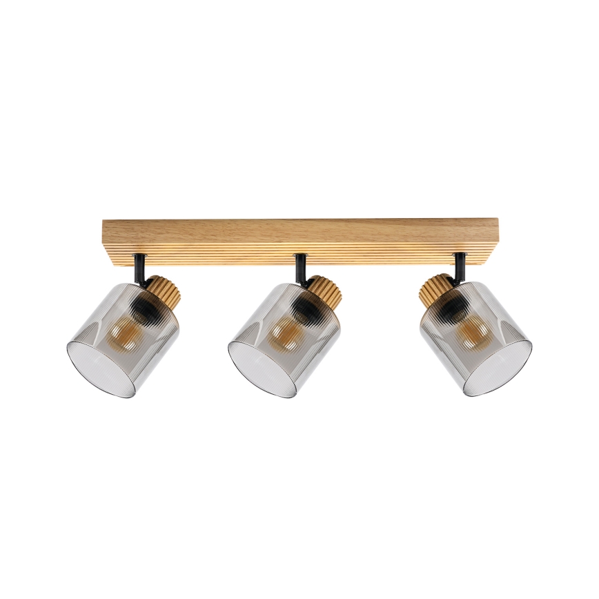Brilagi - Oprawa punktowa HYGGE 3xE14/15W/230V drewno/dymione