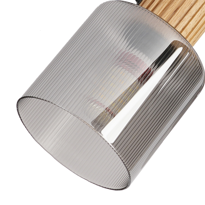 Brilagi - Oprawa punktowa HYGGE 3xE14/15W/230V drewno/przydymione